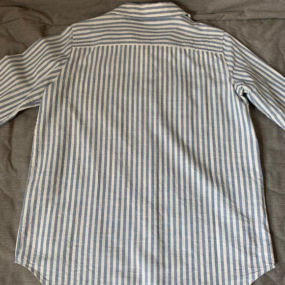 Karl Lagerfeld Women Blue White Strip Button Shirt Size S - Picture 5 of 5